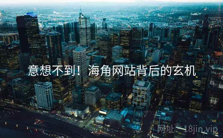 意想不到！海角网站背后的玄机